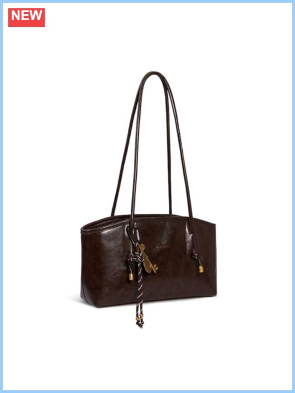 Vintage Y2K Slouchy Shoulder Bag PU Leather Multi-Pocket Everyday Tote